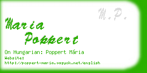 maria poppert business card
